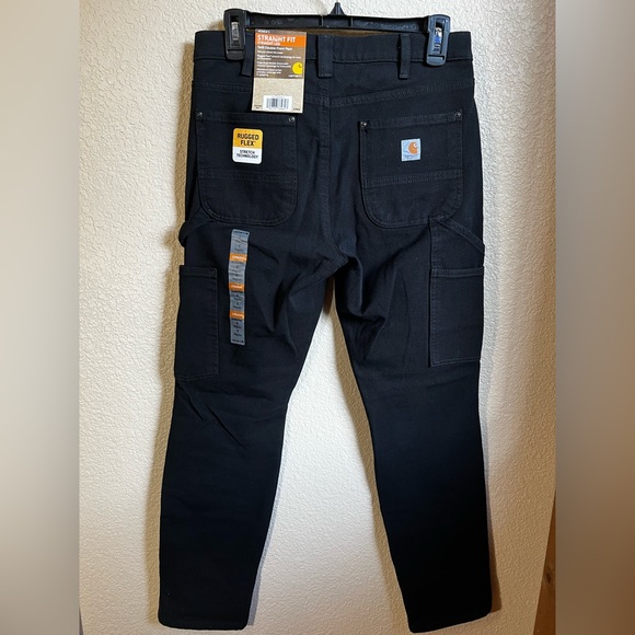 RUGGED FLEX® RELAXED FIT TWILL DOUBLE-FRONT WORK PANT - Picture 2 of 5